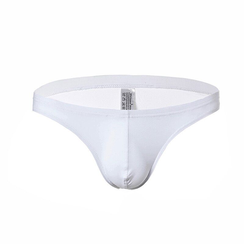 Mens Sexy Silk Briefs Men Low Rise U Convex Pouch Brief Men Stretch Breathable Briefs