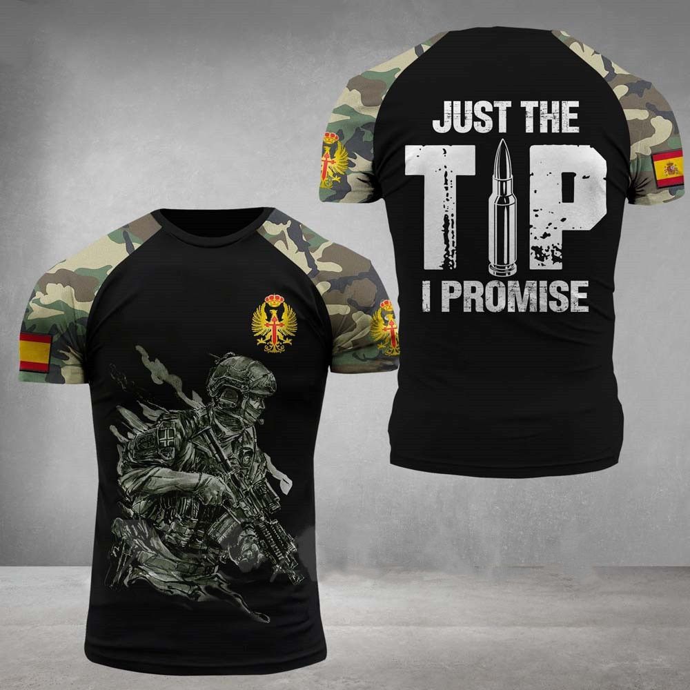 summer -VETERANT shirt men's Spanish Portuguese soldiers 3D printed shirt tops special forces T-shirt top