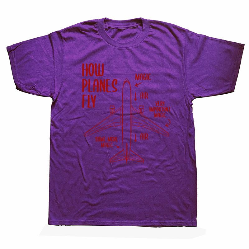Novelty How Planes Fly Eneer ot Airplane T-Shirt Mens Short Sleeves Oversized  Hop  Printed T Shirts Top Tees
