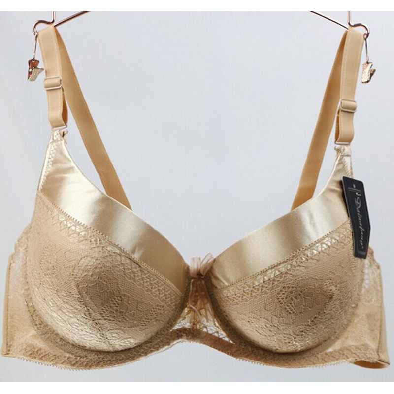 Brand women bra size great 85D 40D 42D 44D full glass mother lace push up blue underwear female  bra for women mom  B6