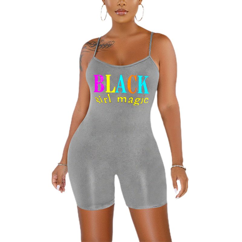 Women's Casual Romper, Summer Boxer, No-Sleeve Tight Elastic Home Nightclothes Backless Leisure Wear