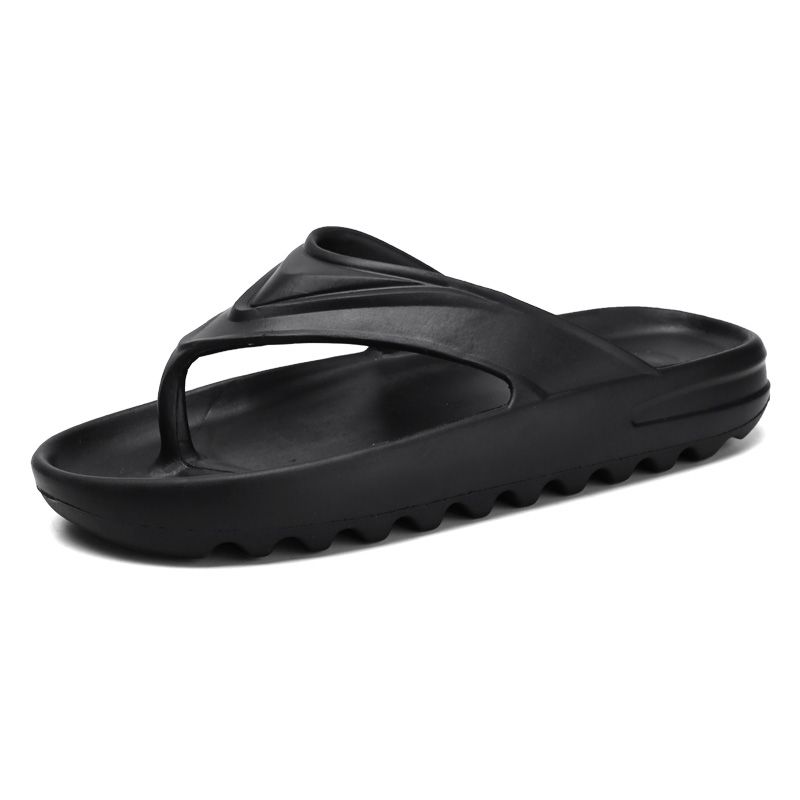 High Quality Slippers Korean Version One-piece Catwalk Summer New Ins Fashion Shake Bottom Beach Shoes Casual Clip Toe Flip Flops Men's Shoes To Wear