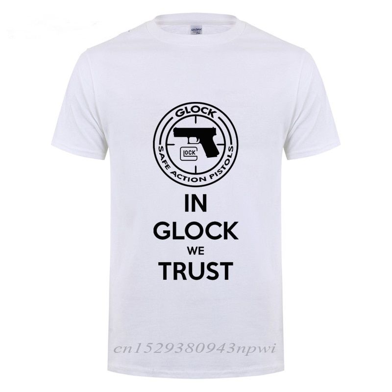 Glock Hand USA Logo T Shirt Men Streetwear Casual Short Sleeve Round Neck Cotton T-Shirt Summer Tops Tee Camisetas Hombre