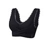 Women Solid Color Sport Yoga Sleep Bra Side Support Padded Enhancer Underwear