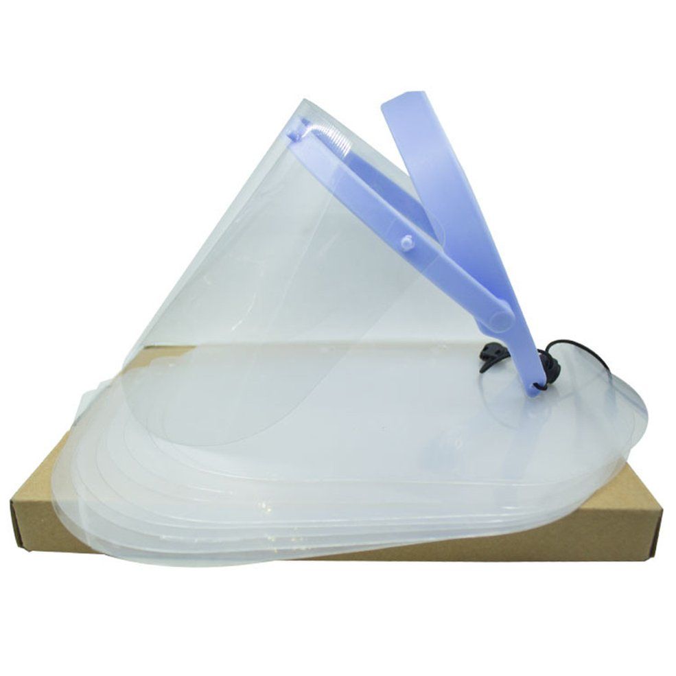 Adjustable protective mask anti-spitting wind-proof dust-proof Anti-splash in factories dental and life scenes-Transparent