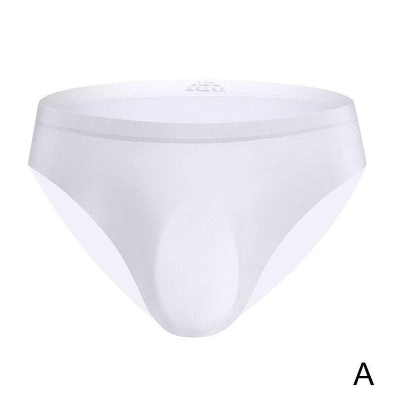 Men's Seamless Briefs Ice Silk Ultra-thin Men Ropa Shorts 3d Pants Sexy Breathable Gay One-pi T7S7