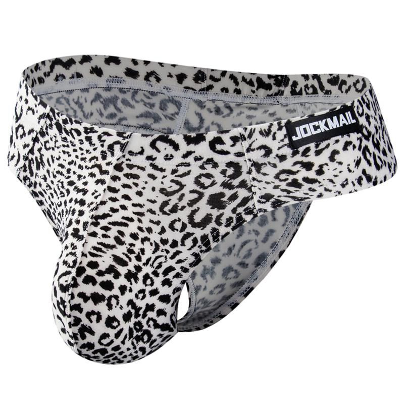 New Fashion Printed Python Pattern Men's Sexy Sports Party Briefs Low-Waist Seamless Sports Swimming Pants