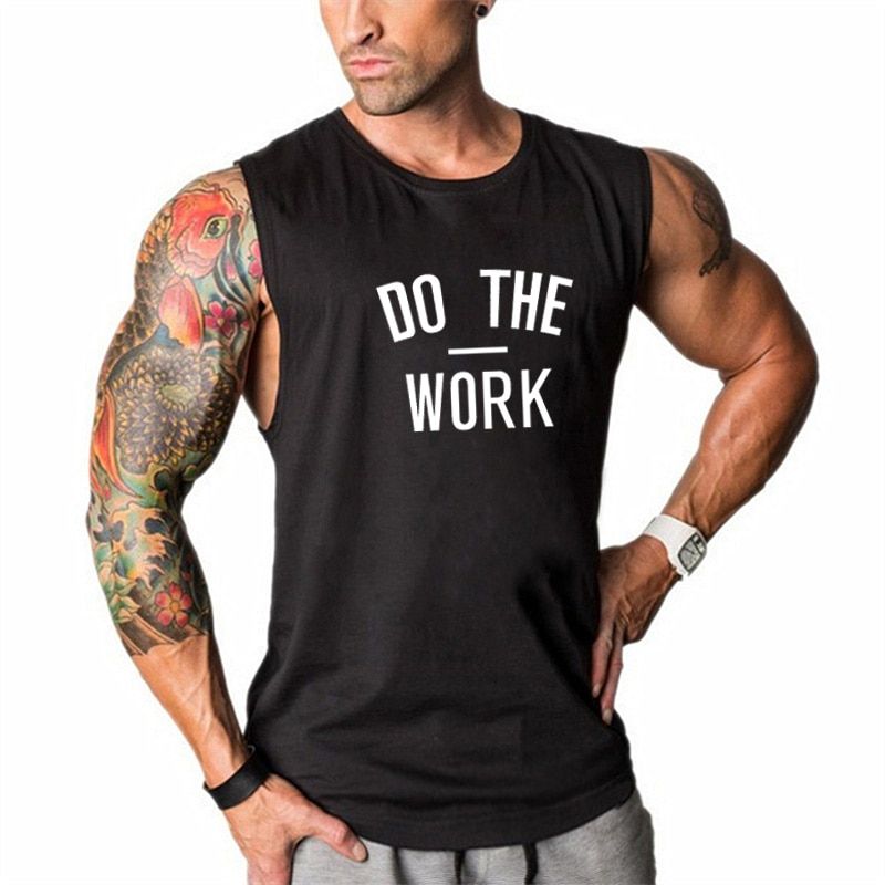 Brand Mens TaTops Fitness Bodybuilding Breathable Summer Singlets Slim Fitted Men's Tees Muscle Sleeveless Shirt