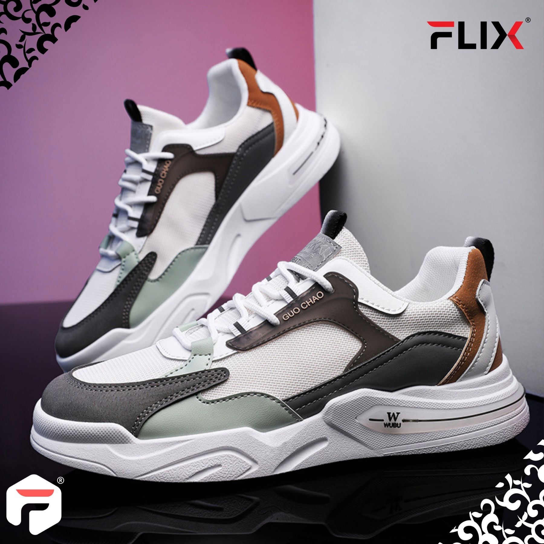 2023 spring new low-top trendy round toe sneakers mesh breathable casual shoes white