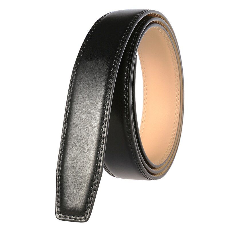 MEDYLA natural leather non-porous business belt for men belt without buckle solid metal matte buckle DIY assembled men suit belt