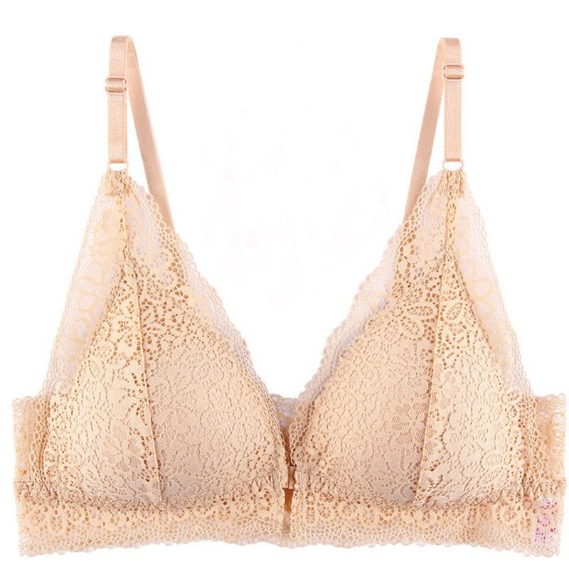 Lace Women Push Up Bralette Thin Bras Women  Bra Underwear Push Up Front Closure Bra