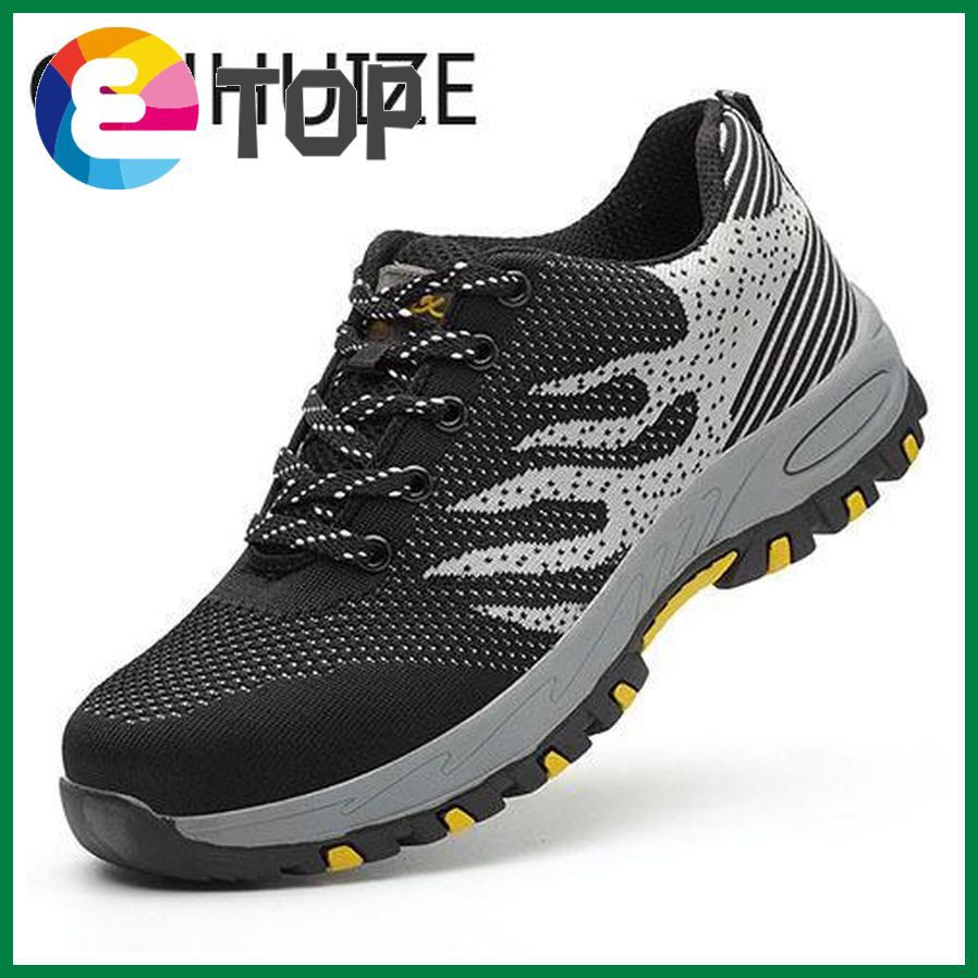 Anti-smashing and puncture-proof safety shoes Fashion trend casual sports Steel toe cap work shoes men's safety shoes