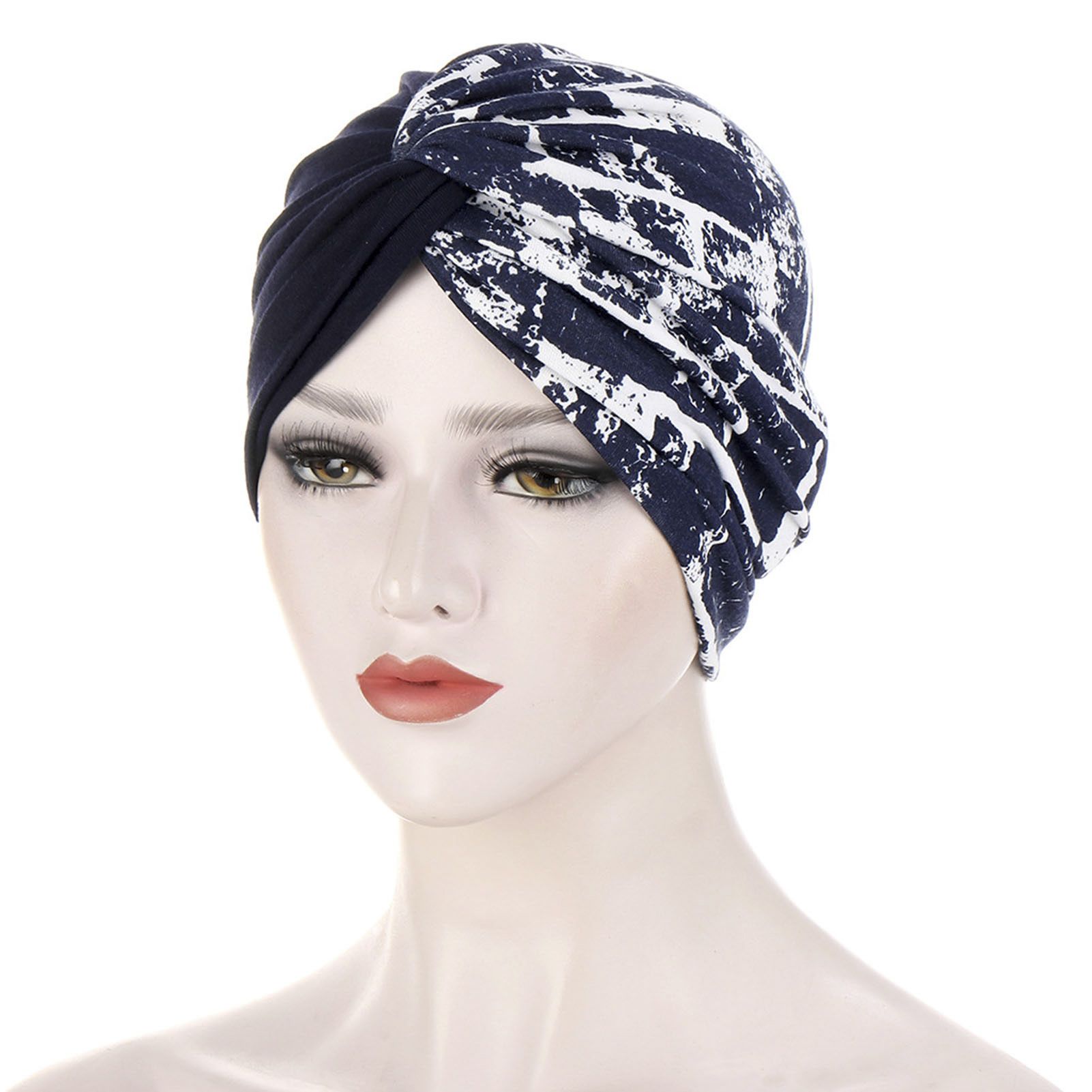 Knot Headscarf Splicing Design Multiple Functions Headwear Solid Protective Pattern Knot Head Wrap for Taking Shower