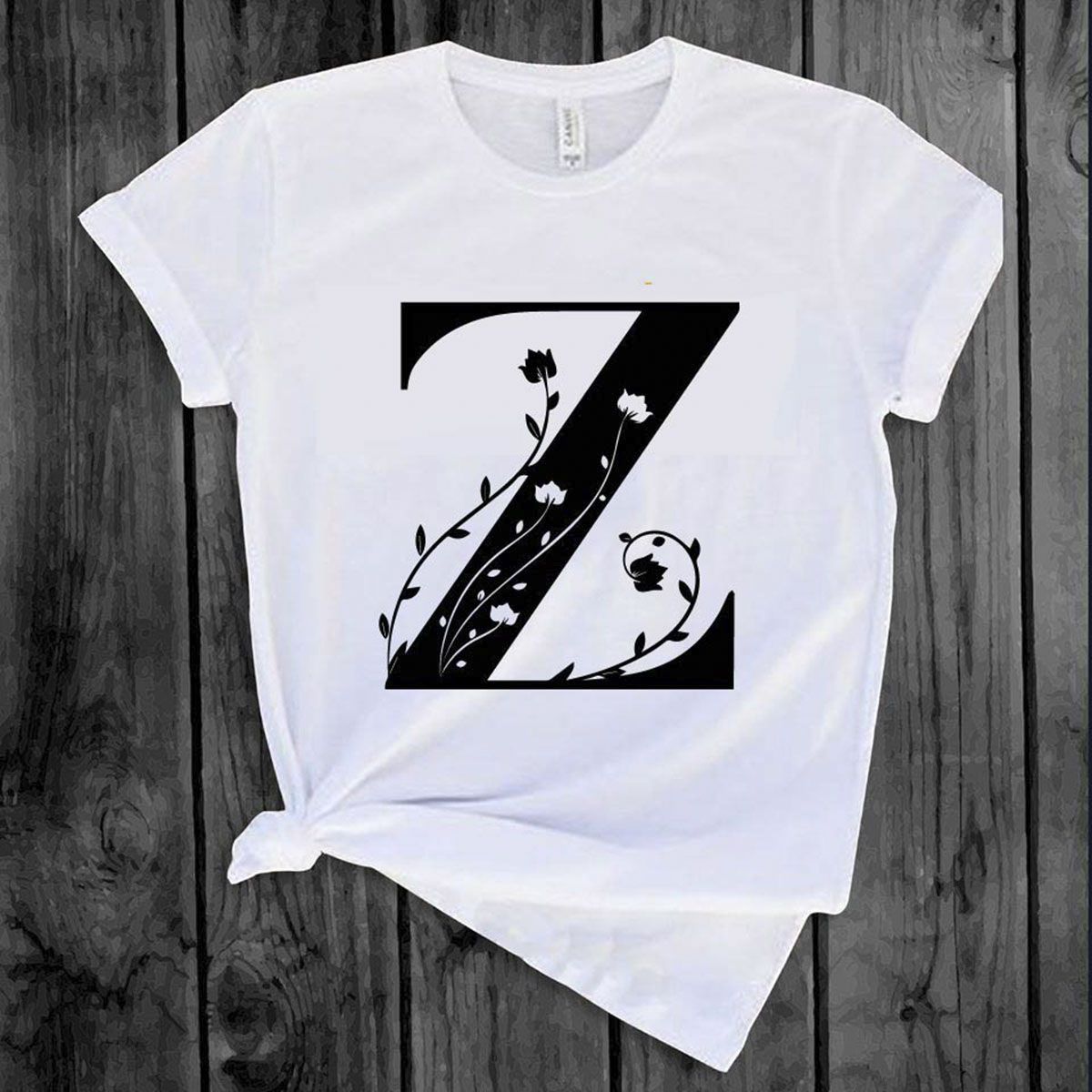 Sky Blue Synthetic Alphabet T-shirt - T-Shirt