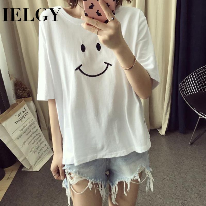 IELGY Summer women's new Korean students loose women's shirts women's shirts shirts short-sleeved t-shirt women