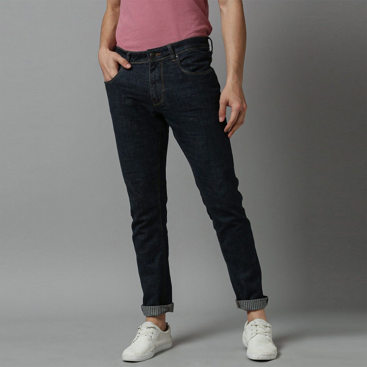 Slim-fit Stretchable Denim Jeans Pant For Men - Deep Black - জিন্স প্যান্ট