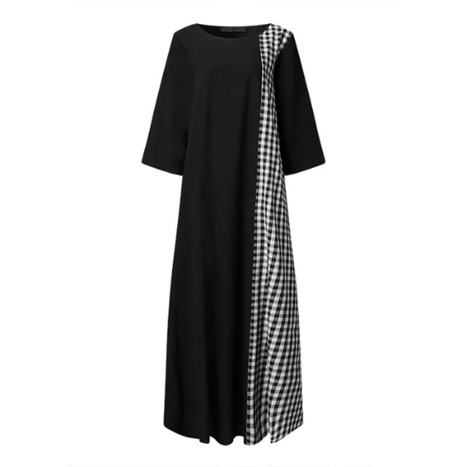 Maxi Dress Half Sleeve Elegant Ankle Length Dress