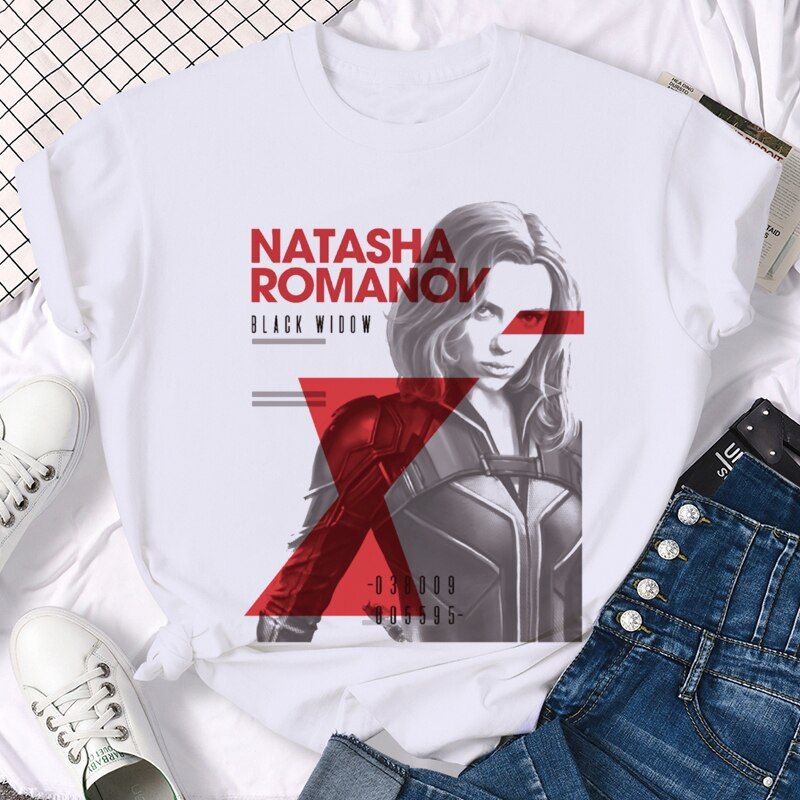 Movie Black Widow NatAnime T-shirt Men Women UniGraphic Avengers Tshirt Funny T Shirt Casual Top Tee Male Female
