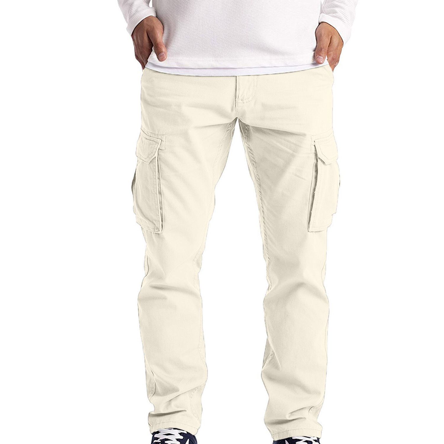 Men's Cargo Trousers Work Wear  Safety Cargo 6cket Full Pants Jogger Sweatpants Male Casual Pants Streetwear