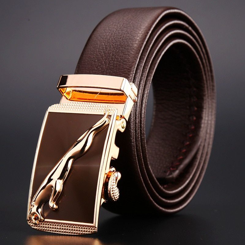 Jaguar belts for mens strap designer girdle high quality fiber leather long size plus big stylish 170 cm 180 160 brown black