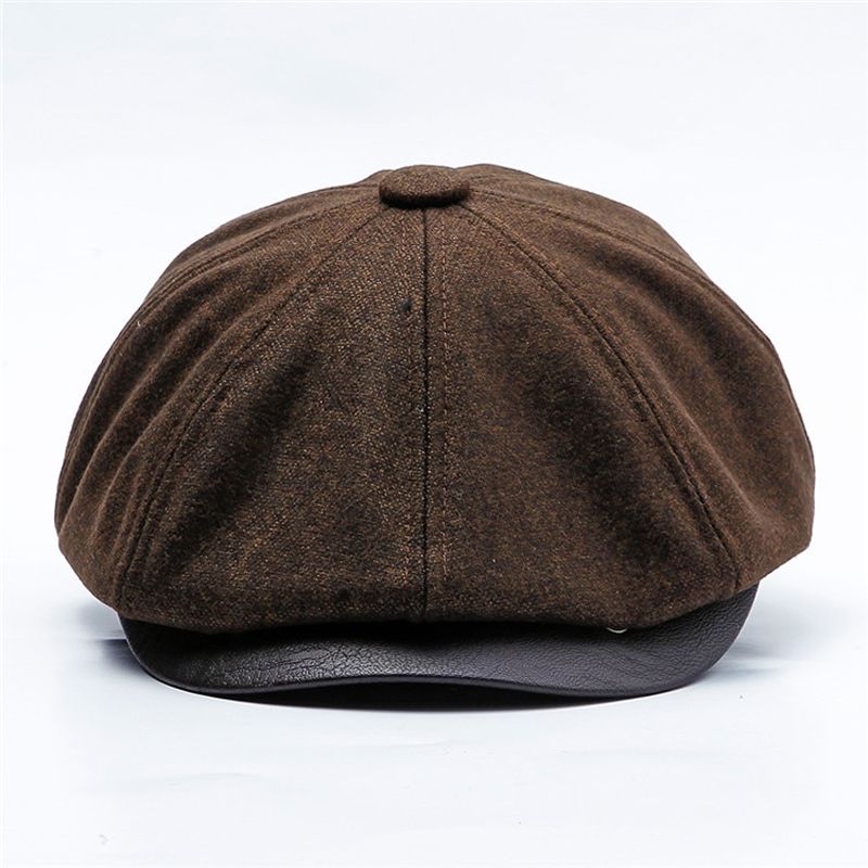 JAMONT Classic Woolen Newsboy Caps Autumn Winter Warm Gorras Planas Beret Hat Octagonal Hats For Men And Women
