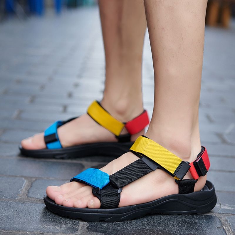 Coslony Sandals Men Sport 2020 Summer beach Gladiator Shoes Men Slippers Water Flip Flops Sandalia Masculina Zapatos De Hombre