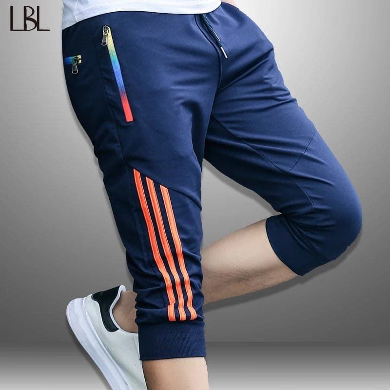 Navy Blue polyester Three Quater for Man