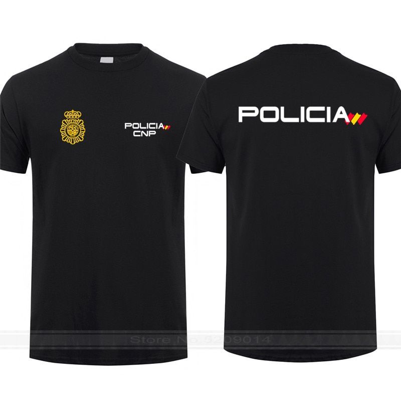 Spain National  T Shirt Man Cool Espana Policia CNP UIP UPR anti riot Force T-shirt Short Sleeve Men Tops XS-5XL