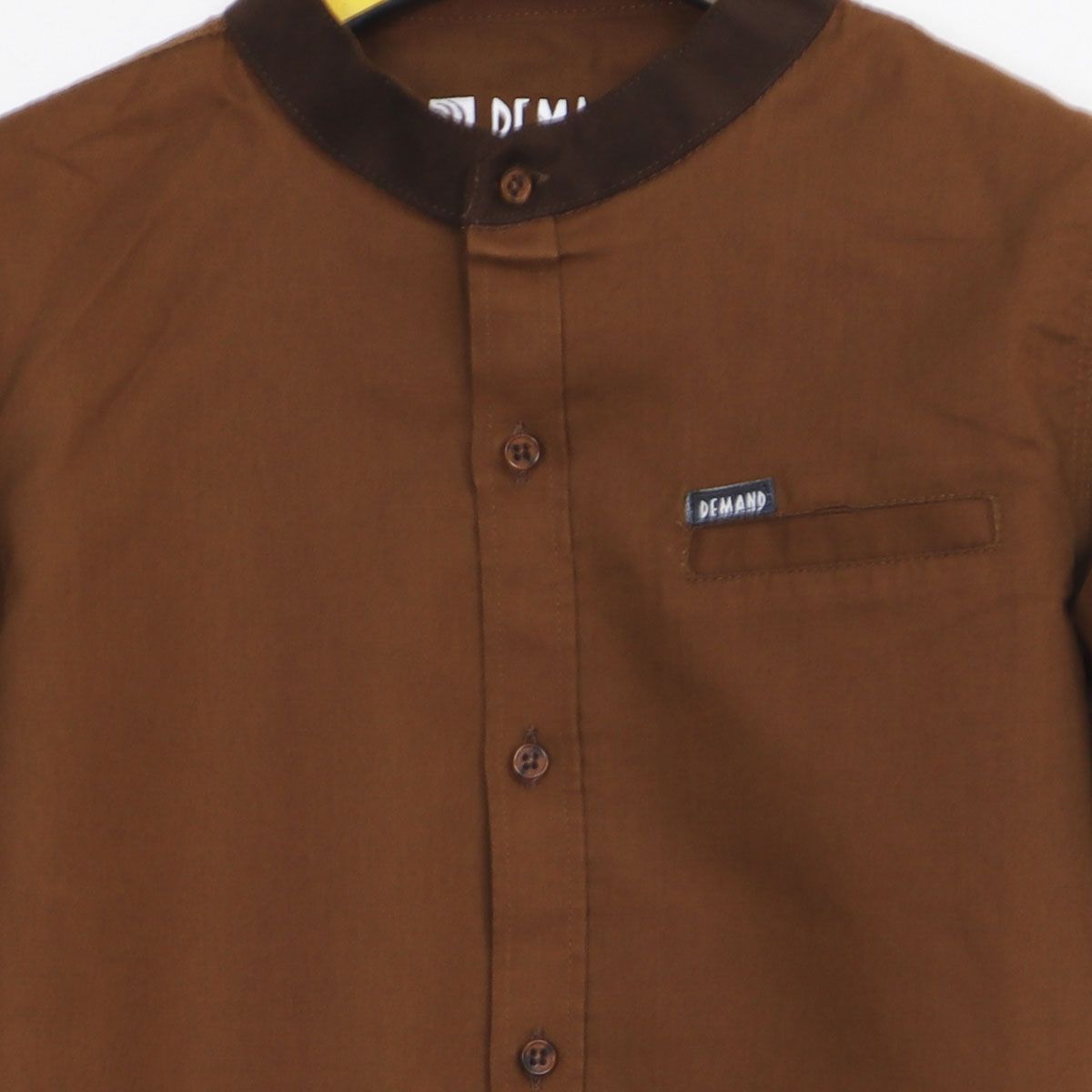 Solid Coffee Color Cotton  BenCaller Kids Shirt Full for Boys