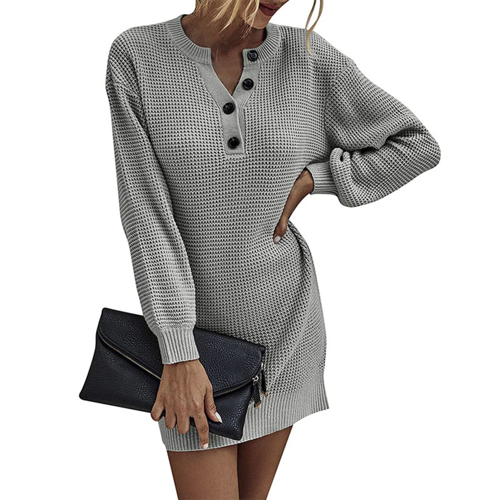 Autumn Sweater Dress Pullover Long Sleeve Spring Dress