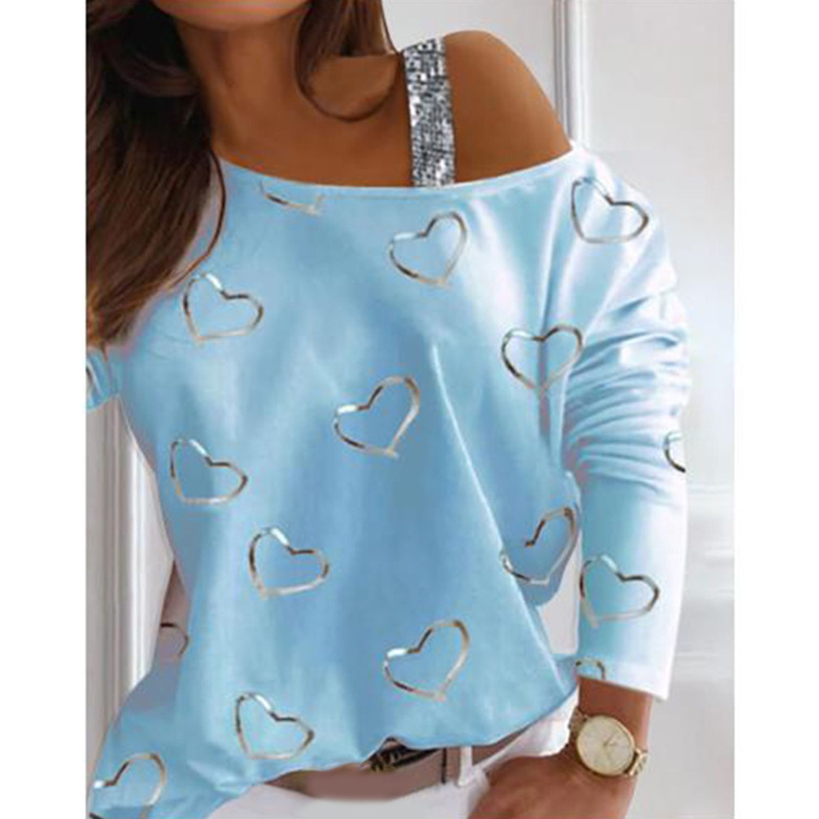 Women Blouse Long Sleeve Tament Loose-fitting T-shirt Pullover