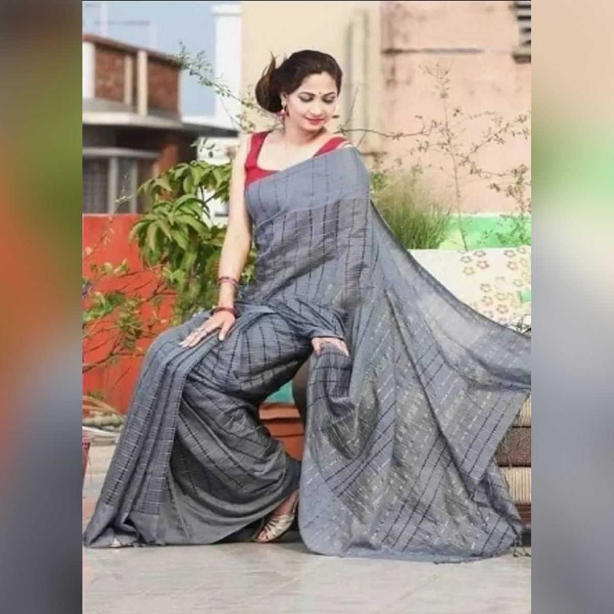 Fashionable Ash Joom Saree For Women High Quality