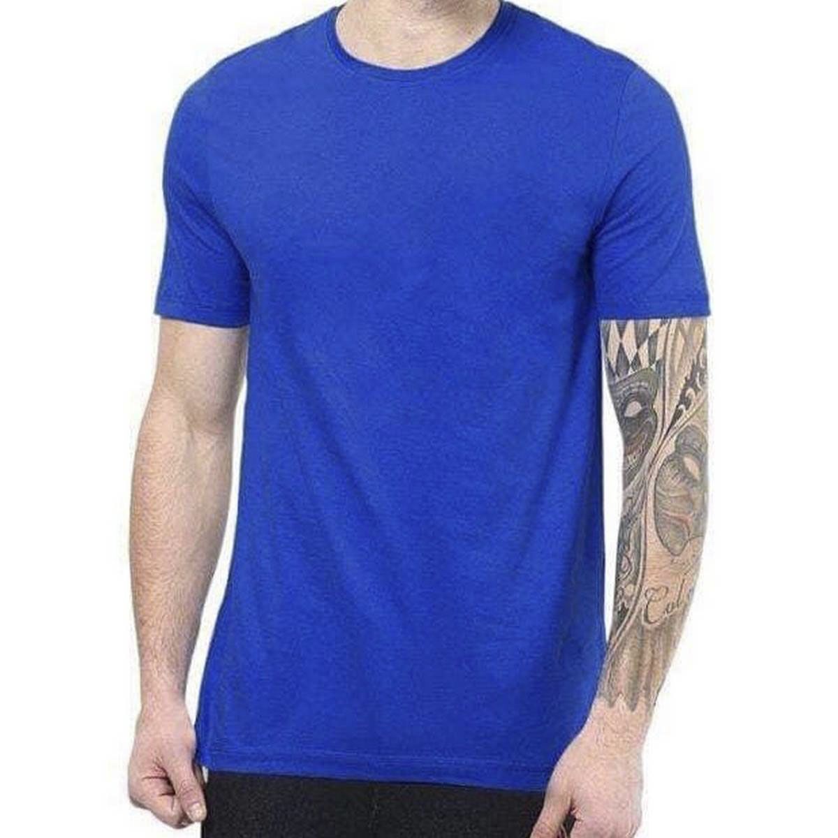 Solid Colour Cotton T Shirt For Mens - Genji