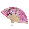 Vintage Bamboo Folding Handheld Flower Floral Dance Chinese Traditional Fan Gift