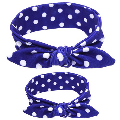 Mom Daughter Rabbit Ear Print Headband Baby Hair Band Parent Child Headwear