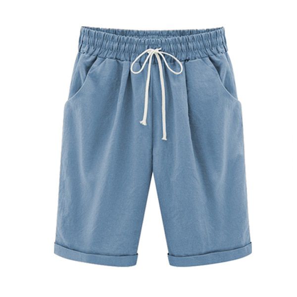 Summer Female Five Pants Thin Outer Wear Pants Large Size Women Slacks Casual Pants Harem Pants Beach Wear