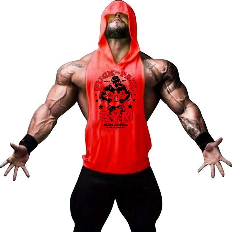 Men Bodybuilding Cotton Tatop Gyms Fitness Hooded Vest Sleeveless Shirt Summer Casual Fashion Workout Brand Clothing