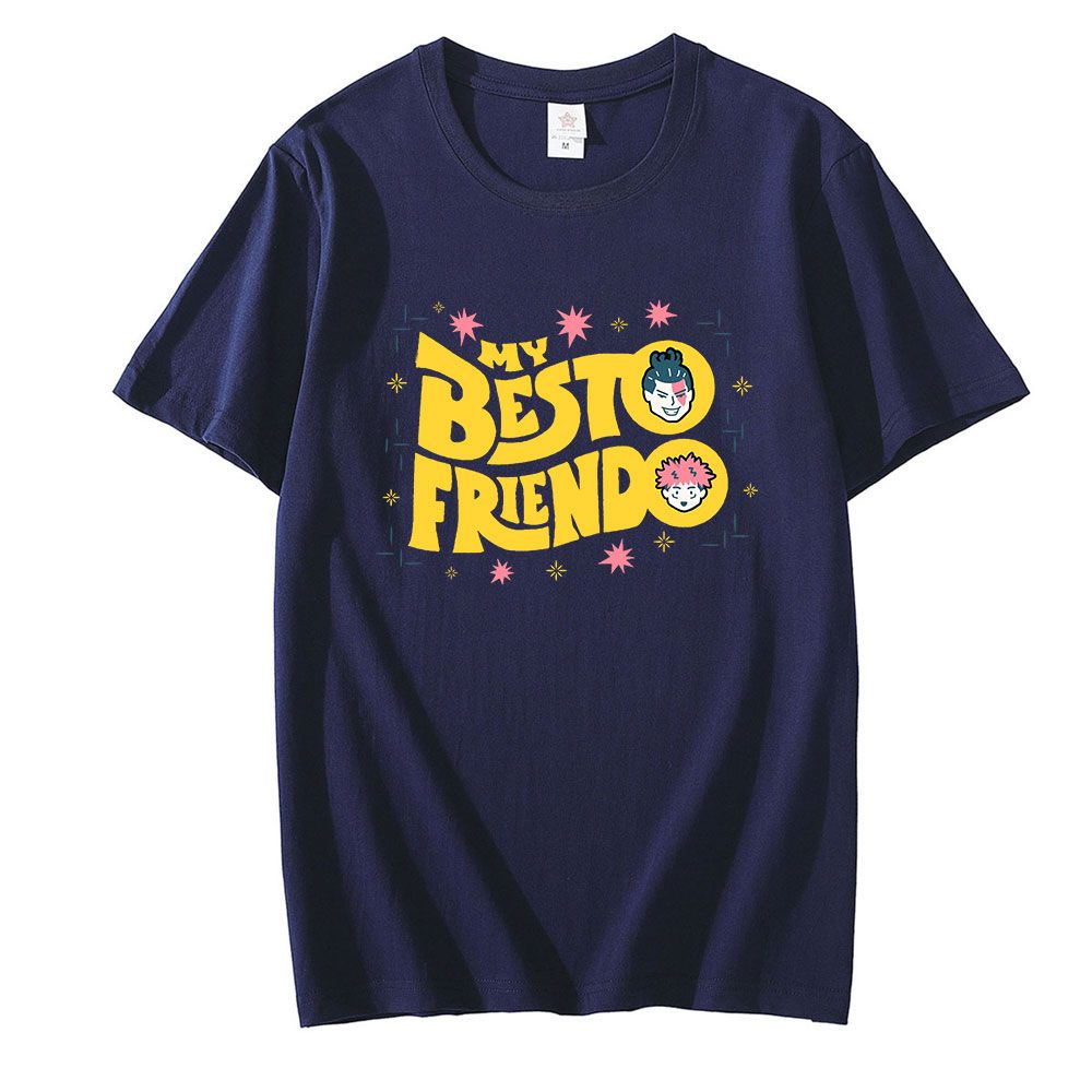 Men T-Shirt Jujutsu Kaisen My Besto Friendo Todo Aoi Novelty 100% Cotton Tee Shirt Anime T Shirts O Neck Clothing Plus Size