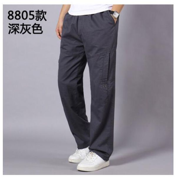 Men Cargo Pants large size big 7XL 8XL 9XL 10XL Stretch trousers Autumn military safari style Straight pantscket khaki 50