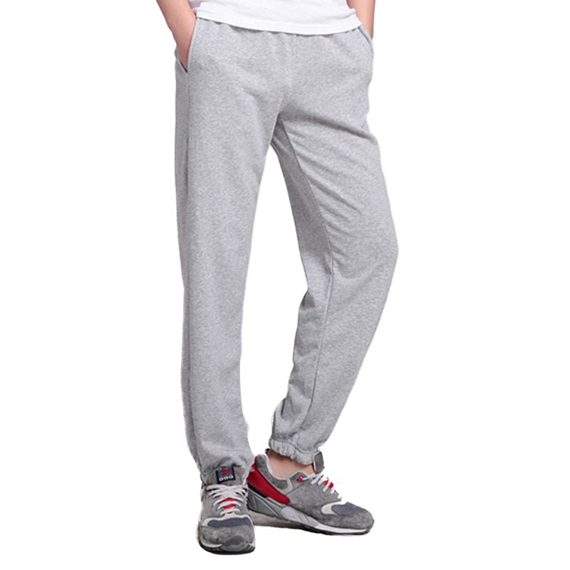Men Plus Size Pants Solid Baggy Loose Elastic Pants Cotton Sweatpants Casual Pants Trousers Large Big Plus Size