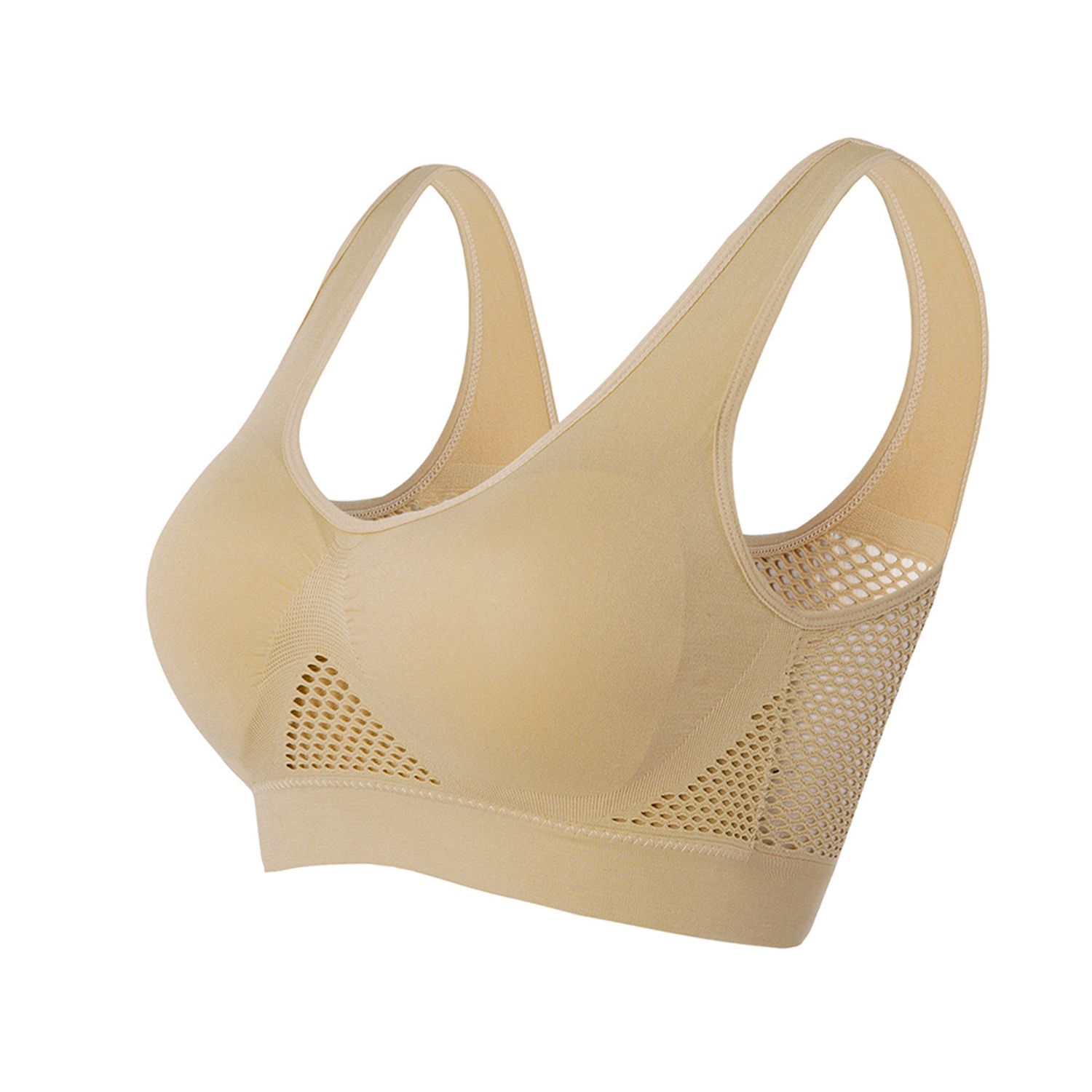 Bra Hollow Out Solid Color Padded Seamless Brassiere Brelette