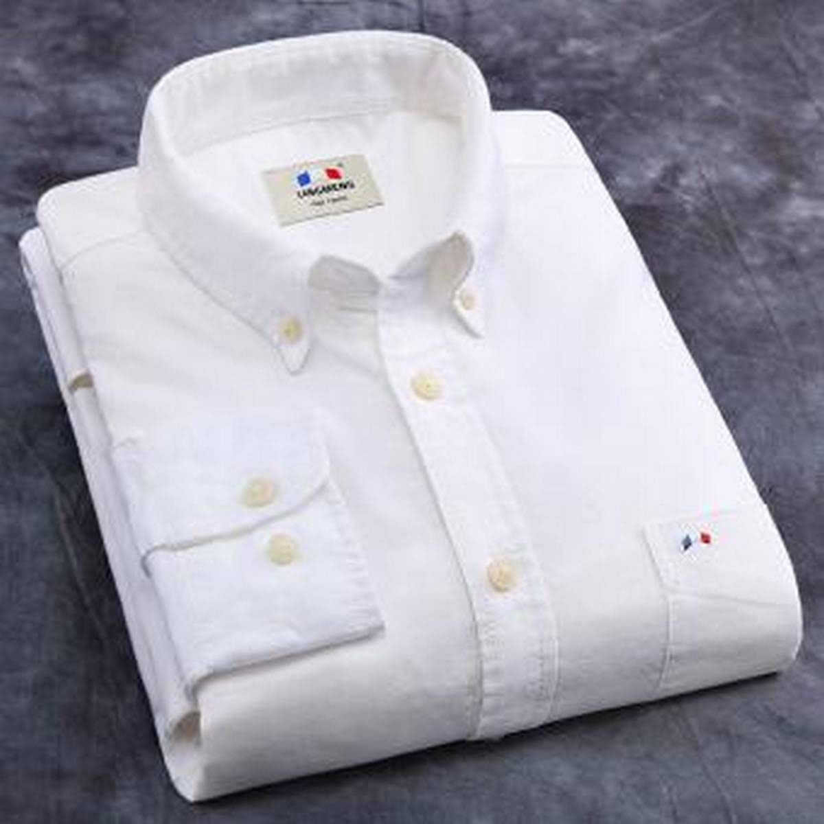 Vantage  New Style Trendy Cotton Oxford Long Sleeve Formal Shirt For Men