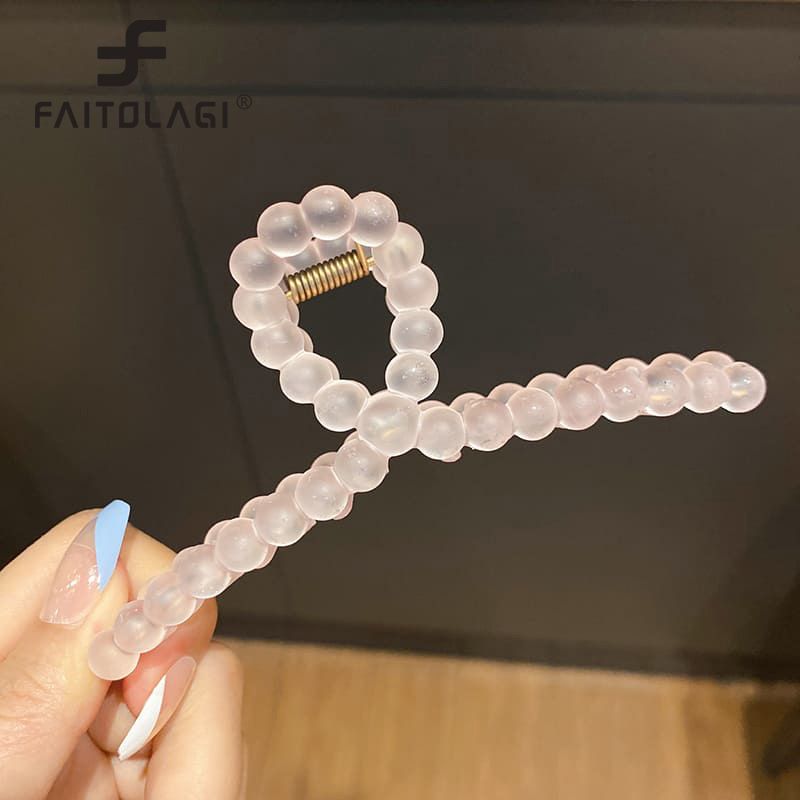 Transparent Frosted Women Hair Claws Jelly Color Hairpins for Girls Korean Style Bath Shark Hair Clips