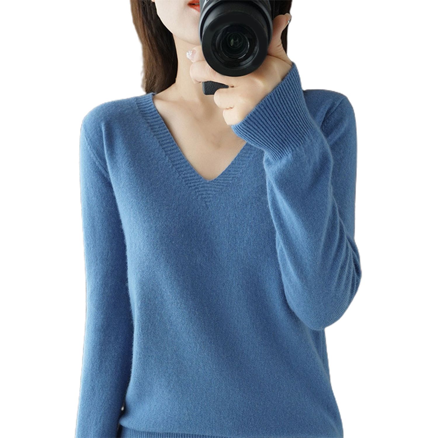 Lady Sweater Ribbing Cuff Warm Winter Lady Sweater