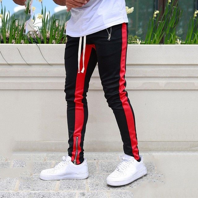 Men Sportswear Mens Joggers Casual Pants Fitness Tracksuit Bottoms Skinny Sweatpants Trousers Black Gyms Jogger Track Pants