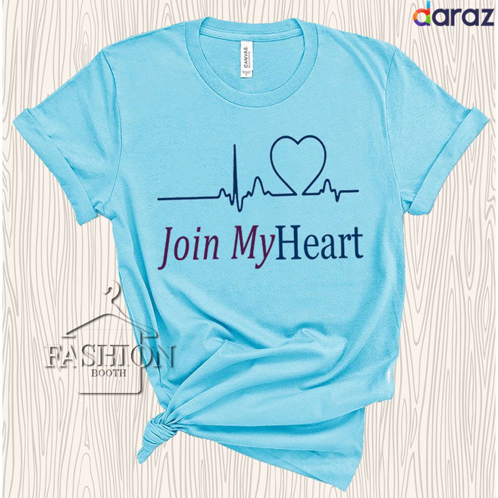 Join my haert  Half Sleeve Cotton T-Shirt - T Shirt For Man - T Shirt For Man