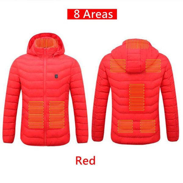 Smart Heated Jackets Autumn Winter Warm Flexible Thermal Hooded Jackets Usb Electric Heated Outdoor VCoat High Quality