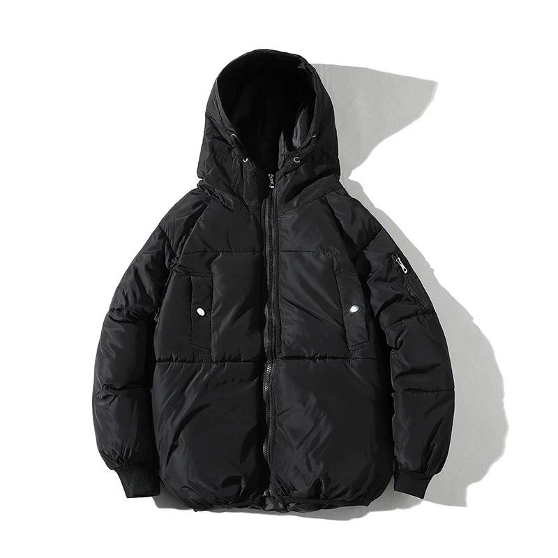 Zipper Men's Overcoat Windbreaker Winter Jackets Coat Cotton MThcik Male Hooded Warm Outwear Coats Clothing Sportswear