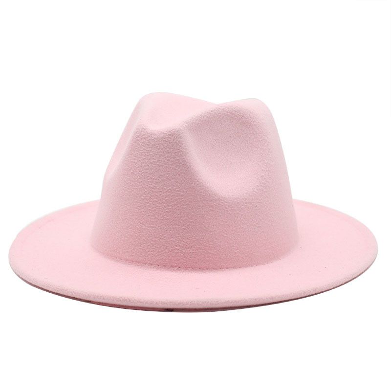 Monochrome Fedora 2021 new color adjustable uni hat Fedora felt hat fluorescent green jazz winter hat кепка мужская