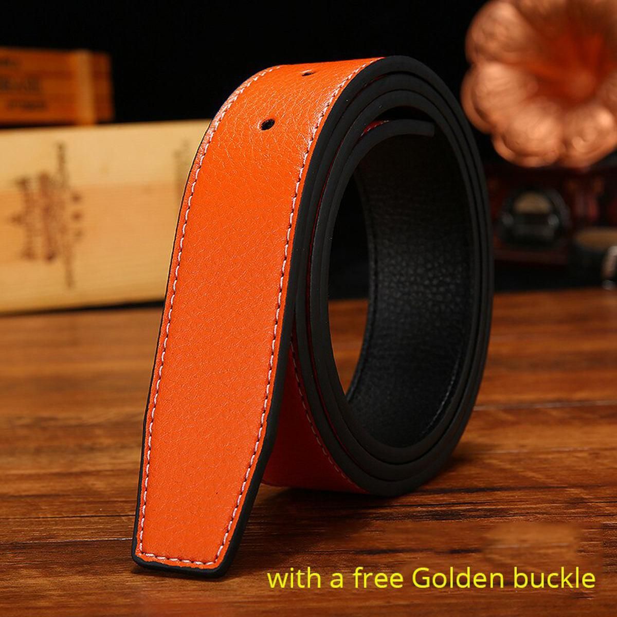 Men Belt Pu Leather Belts Men Smooth Buckle Belts With Letter H Women Belts Cinturones Hombre